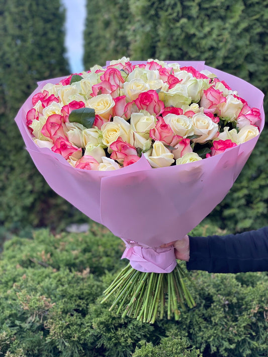 101 троянда сорт Джумілія і Аваланч