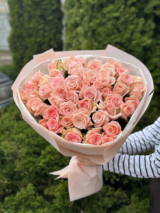 51 roses of the Kimberly variety