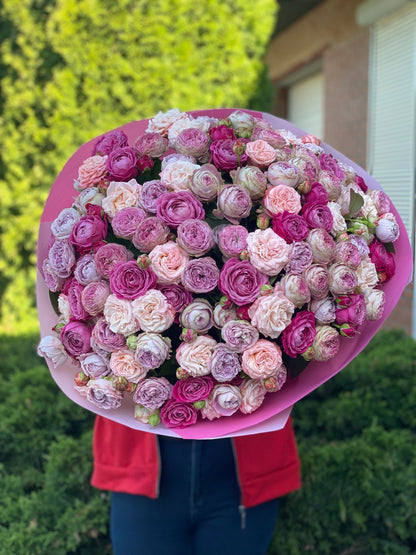 101 Peony Roses Variety Majestic, Bombastic and Lavender
