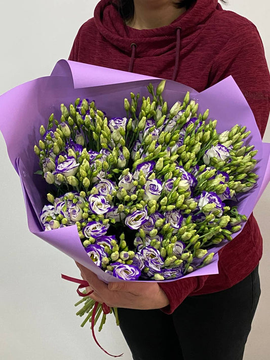 Eustoma 19 stems (70 cm) purple