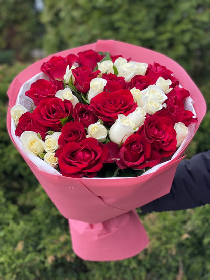 39 Roses Varieties Beluga and Red Eagle