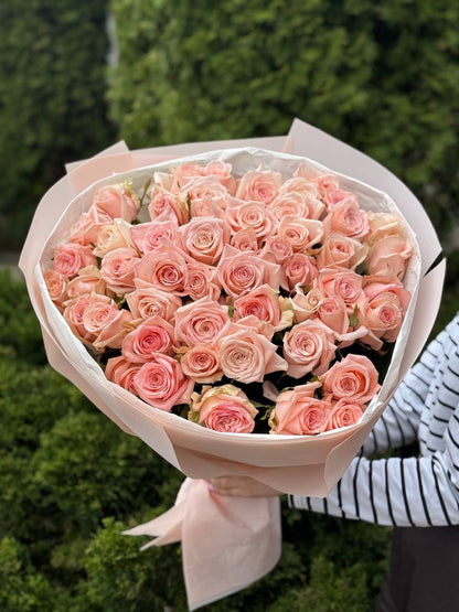51 roses of the Kimberly variety